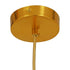 GloboStar® HUDSON 01554 Μοντέρνο Κρεμαστό Φωτιστικό Οροφής Μονόφωτο Λευκό με Χρυσό Φ20 x Υ25cm - ledmania.gr