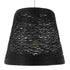 GloboStar® PLAYROOM 01563 Vintage Κρεμαστό Φωτιστικό Οροφής Μονόφωτο Μαύρο Ξύλινο Ψάθινο Rattan Φ32 x Υ27cm - ledmania.gr