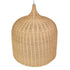GloboStar® BAHAMAS 01570 Vintage Κρεμαστό Φωτιστικό Οροφής Μονόφωτο Μπεζ Ξύλινο Ψάθινο Bamboo Φ90 x Υ90cm - ledmania.gr