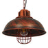GloboStar® HARROW 01572 Vintage Industrial Κρεμαστό Φωτιστικό Οροφής Μονόφωτο Καφέ Σκουριά Μεταλλικό Πλέγμα Φ33 x Υ32cm - ledmania.gr
