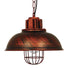 GloboStar® HARROW 01572 Vintage Industrial Κρεμαστό Φωτιστικό Οροφής Μονόφωτο Καφέ Σκουριά Μεταλλικό Πλέγμα Φ33 x Υ32cm - ledmania.gr