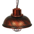 GloboStar® HARROW 01572 Vintage Industrial Κρεμαστό Φωτιστικό Οροφής Μονόφωτο Καφέ Σκουριά Μεταλλικό Πλέγμα Φ33 x Υ32cm - ledmania.gr