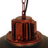 GloboStar® HARROW 01572 Vintage Industrial Κρεμαστό Φωτιστικό Οροφής Μονόφωτο Καφέ Σκουριά Μεταλλικό Πλέγμα Φ33 x Υ32cm - ledmania.gr