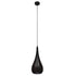 GloboStar® CORONA 01589 Μοντέρνο Κρεμαστό Φωτιστικό Οροφής Μονόφωτο Μαύρο με Χρυσό Μεταλλικό Καμπάνα Φ20 x Υ46cm - ledmania.gr