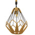GloboStar® CONICAL 01617 Vintage Κρεμαστό Φωτιστικό Οροφής Μονόφωτο Πλέγμα με Μπεζ Σχοινί Φ31 x Υ38cm - ledmania.gr