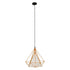 GloboStar® KAIRI 01621 Μοντέρνο Industrial Κρεμαστό Φωτιστικό Οροφής Μονόφωτο Πορτοκαλί με Άσπρο Ύφασμα Μεταλλικό Πλέγμα Φ38 x Υ39cm - ledmania.gr