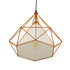 GloboStar® KAIRI 01621 Μοντέρνο Industrial Κρεμαστό Φωτιστικό Οροφής Μονόφωτο Πορτοκαλί με Άσπρο Ύφασμα Μεταλλικό Πλέγμα Φ38 x Υ39cm - ledmania.gr