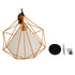 GloboStar® KAIRI 01621 Μοντέρνο Industrial Κρεμαστό Φωτιστικό Οροφής Μονόφωτο Πορτοκαλί με Άσπρο Ύφασμα Μεταλλικό Πλέγμα Φ38 x Υ39cm - ledmania.gr