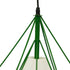 GloboStar® KAIRI 01622 Μοντέρνο Industrial Κρεμαστό Φωτιστικό Οροφής Μονόφωτο Πράσινο με Άσπρο Ύφασμα Μεταλλικό Πλέγμα Φ38 x Υ39cm - ledmania.gr