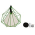 GloboStar® KAIRI 01622 Μοντέρνο Industrial Κρεμαστό Φωτιστικό Οροφής Μονόφωτο Πράσινο με Άσπρο Ύφασμα Μεταλλικό Πλέγμα Φ38 x Υ39cm - ledmania.gr