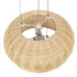 GloboStar® DE LA MER 01624 Vintage Κρεμαστό Φωτιστικό Οροφής Τρίφωτο Καφέ Ξύλινο Bamboo Φ45 x Υ24cm - ledmania.gr