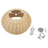 GloboStar® DE LA MER 01624 Vintage Κρεμαστό Φωτιστικό Οροφής Τρίφωτο Καφέ Ξύλινο Bamboo Φ45 x Υ24cm - ledmania.gr