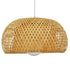 GloboStar® SAN TROPEZ 01626 Vintage Κρεμαστό Φωτιστικό Οροφής Μονόφωτο Καφέ Ξύλινο Bamboo Φ38 x Υ22cm - ledmania.gr
