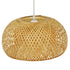 GloboStar® SAN TROPEZ 01626 Vintage Κρεμαστό Φωτιστικό Οροφής Μονόφωτο Καφέ Ξύλινο Bamboo Φ38 x Υ22cm - ledmania.gr