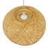 GloboStar® SAN TROPEZ 01626 Vintage Κρεμαστό Φωτιστικό Οροφής Μονόφωτο Καφέ Ξύλινο Bamboo Φ38 x Υ22cm - ledmania.gr