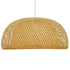 GloboStar® SAN TROPEZ 01627 Vintage Κρεμαστό Φωτιστικό Οροφής Μονόφωτο Καφέ Ξύλινο Bamboo Φ60 x Υ29cm - ledmania.gr
