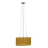 GloboStar® MADAGASKAR 01630 Vintage Κρεμαστό Φωτιστικό Οροφής Τρίφωτο Καφέ Ξύλινο Rattan Φ40 x Υ22cm - ledmania.gr
