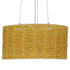 GloboStar® MADAGASKAR 01630 Vintage Κρεμαστό Φωτιστικό Οροφής Τρίφωτο Καφέ Ξύλινο Rattan Φ40 x Υ22cm - ledmania.gr