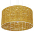 GloboStar® MADAGASKAR 01630 Vintage Κρεμαστό Φωτιστικό Οροφής Τρίφωτο Καφέ Ξύλινο Rattan Φ40 x Υ22cm - ledmania.gr