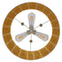 GloboStar® MADAGASKAR 01630 Vintage Κρεμαστό Φωτιστικό Οροφής Τρίφωτο Καφέ Ξύλινο Rattan Φ40 x Υ22cm - ledmania.gr