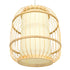 GloboStar® DE PARIS 01633 Vintage Κρεμαστό Φωτιστικό Οροφής Μονόφωτο Μπεζ Ξύλινο Bamboo Φ26 x Y32cm - ledmania.gr
