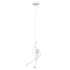 GloboStar® LITTLE MAN 01651 Μοντέρνο Κρεμαστό Φωτιστικό Οροφής Μονόφωτο Λευκό Μεταλλικό Φ20 x Υ40cm - ledmania.gr