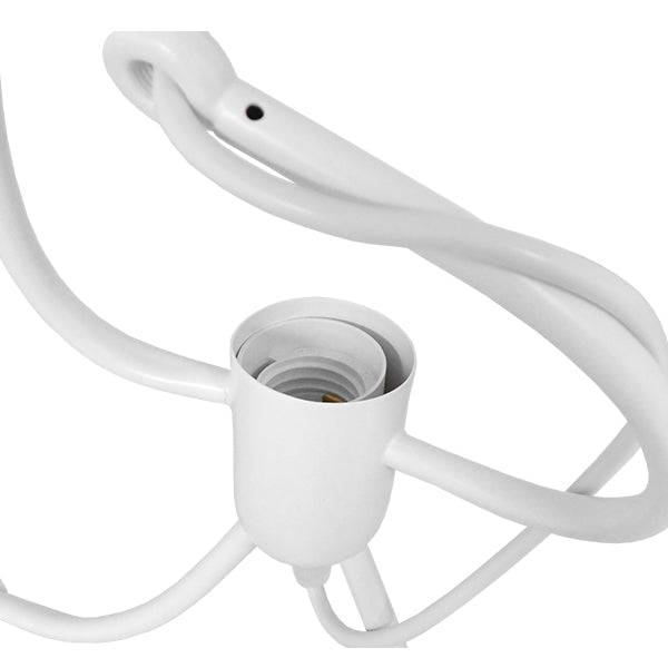 GloboStar® LITTLE MAN 01651 Μοντέρνο Κρεμαστό Φωτιστικό Οροφής Μονόφωτο Λευκό Μεταλλικό Φ20 x Υ40cm - ledmania.gr