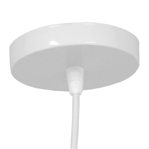 GloboStar® LITTLE MAN 01651 Μοντέρνο Κρεμαστό Φωτιστικό Οροφής Μονόφωτο Λευκό Μεταλλικό Φ20 x Υ40cm - ledmania.gr