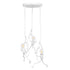 GloboStar® LITTLE MAN 01654 SET Μοντέρνο Κρεμαστό Φωτιστικό Οροφής Τρίφωτο Λευκό Μεταλλικό Φ45 x Υ40cm - ledmania.gr