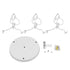 GloboStar® LITTLE MAN 01654 SET Μοντέρνο Κρεμαστό Φωτιστικό Οροφής Τρίφωτο Λευκό Μεταλλικό Φ45 x Υ40cm - ledmania.gr
