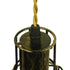 GloboStar® FORME 01659 Vintage Industrial Φωτιστικό Τοίχου Απλίκα Μονόφωτο Μπρούτζινο Ξύλινο Μεταλλικό Πλέγμα Φ15 x Y70cm - ledmania.gr