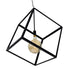 GloboStar® CUBE 01672 Μοντέρνο Κρεμαστό Φωτιστικό Οροφής Μονόφωτο Μαύρο Μεταλλικό Πλέγμα Μ70 x Π70 x Υ87cm - ledmania.gr