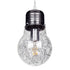 GloboStar® LAMP 01676 Μοντέρνο Κρεμαστό Φωτιστικό Οροφής Μονόφωτο Ασημί Νίκελ Μεταλλικό Διάφανο Γυαλί Φ15 x Υ27cm - ledmania.gr