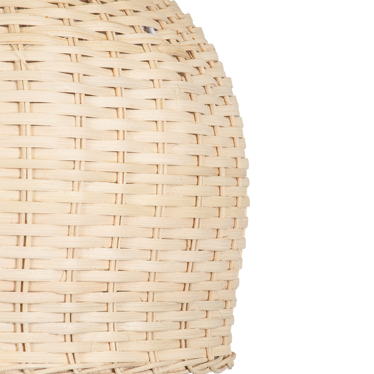 GloboStar® BERMUDA 01709 Μοντέρνο Κρεμαστό Φωτιστικό Οροφής Μονόφωτο 1 x E27 Μπεζ Μπαμπού Καμπάνα D50 x H34cm - ledmania.gr