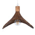 GloboStar® CUBA 01716 Vintage Κρεμαστό Φωτιστικό Οροφής Μονόφωτο Καφέ Ξύλινο Bamboo Φ33 x Y25cm - ledmania.gr