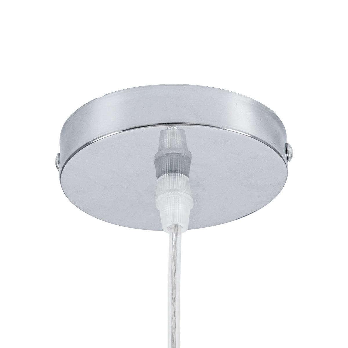 GloboStar® CUBA 01719 Vintage Κρεμαστό Φωτιστικό Οροφής Μονόφωτο Μπεζ Ξύλινο Bamboo Φ53 x Y30cm - ledmania.gr