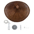 GloboStar® CUBA 01720 Vintage Κρεμαστό Φωτιστικό Οροφής Μονόφωτο Καφέ Ξύλινο Bamboo Φ53 x Y30cm - ledmania.gr