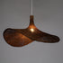 GloboStar® CUBA 01722 Vintage Κρεμαστό Φωτιστικό Οροφής Μονόφωτο Καφέ Ξύλινο Bamboo Φ63 x Y32cm - ledmania.gr