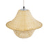 GloboStar® JUNIPER 01737 Boho Κρεμαστό Φωτιστικό Οροφής Μονόφωτο 1 x E27 AC220-240V IP20 - Φ45 x Υ40cm - Μπεζ Ξύλινο Μπαμπού Πλέγμα Καμπάνα - 5 Χρόνια Εγγύηση - ledmania.gr