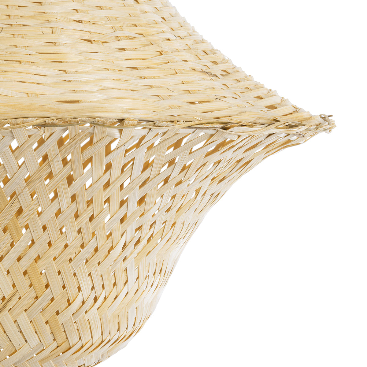 GloboStar® JUNIPER 01737 Boho Κρεμαστό Φωτιστικό Οροφής Μονόφωτο 1 x E27 AC220-240V IP20 - Φ45 x Υ40cm - Μπεζ Ξύλινο Μπαμπού Πλέγμα Καμπάνα - 5 Χρόνια Εγγύηση - ledmania.gr