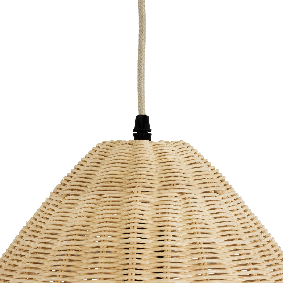 GloboStar® AQUATIC 01742 Boho Κρεμαστό Φωτιστικό Οροφής Μονόφωτο 1 x E27 AC220-240V IP20 - Φ40 x Υ36cm - Μπεζ Ξύλινο Μπαμπού Πλέγμα Καμπάνα - 5 Χρόνια Εγγύηση - ledmania.gr