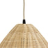 GloboStar® AQUATIC 01742 Boho Κρεμαστό Φωτιστικό Οροφής Μονόφωτο 1 x E27 AC220-240V IP20 - Φ40 x Υ36cm - Μπεζ Ξύλινο Μπαμπού Πλέγμα Καμπάνα - 5 Χρόνια Εγγύηση - ledmania.gr
