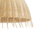GloboStar® AQUATIC 01742 Boho Κρεμαστό Φωτιστικό Οροφής Μονόφωτο 1 x E27 AC220-240V IP20 - Φ40 x Υ36cm - Μπεζ Ξύλινο Μπαμπού Πλέγμα Καμπάνα - 5 Χρόνια Εγγύηση - ledmania.gr