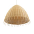 GloboStar® AQUATIC 01743 Boho Κρεμαστό Φωτιστικό Οροφής Μονόφωτο 1 x E27 AC220-240V IP20 - Φ60 x Υ60cm - Μπεζ Ξύλινο Μπαμπού Πλέγμα Καμπάνα - 5 Χρόνια Εγγύηση - ledmania.gr