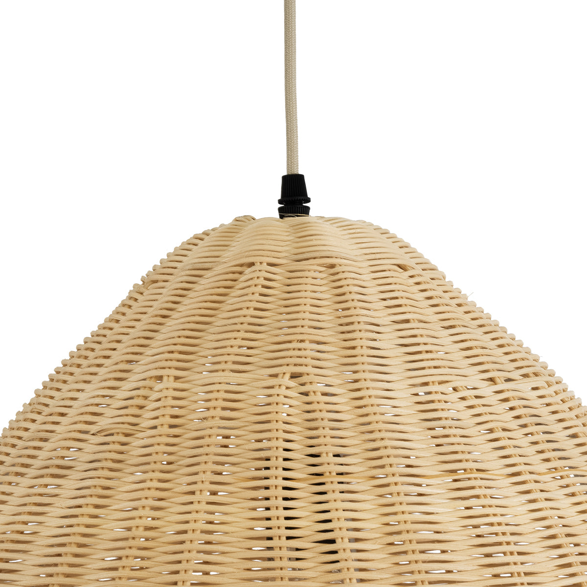 GloboStar® AQUATIC 01743 Boho Κρεμαστό Φωτιστικό Οροφής Μονόφωτο 1 x E27 AC220-240V IP20 - Φ60 x Υ60cm - Μπεζ Ξύλινο Μπαμπού Πλέγμα Καμπάνα - 5 Χρόνια Εγγύηση - ledmania.gr