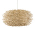 GloboStar® MINORCA 01786 Boho Κρεμαστό Φωτιστικό Οροφής Μονόφωτο 1 x E27 AC220-240V IP20 - Φ100 x Υ45cm - Μπεζ Ξύλινο Πλέγμα - 5 Χρόνια Εγγύηση - ledmania.gr