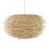 GloboStar® MINORCA 01786 Boho Κρεμαστό Φωτιστικό Οροφής Μονόφωτο 1 x E27 AC220-240V IP20 - Φ100 x Υ45cm - Μπεζ Ξύλινο Πλέγμα - 5 Χρόνια Εγγύηση - ledmania.gr