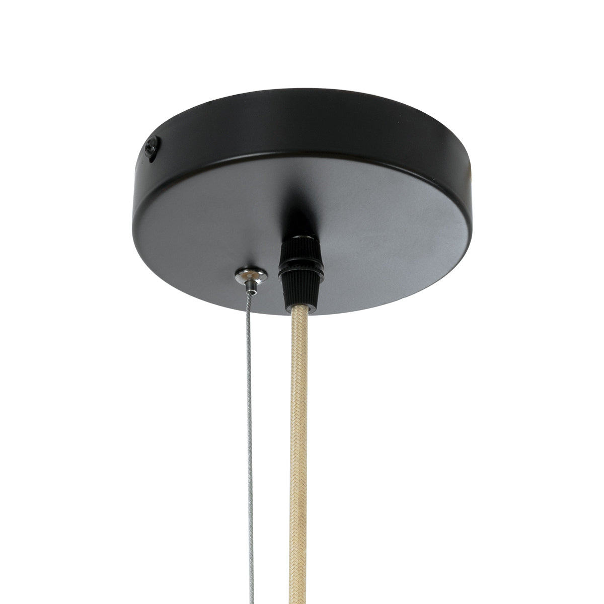 GloboStar® MINORCA 01786 Boho Κρεμαστό Φωτιστικό Οροφής Μονόφωτο 1 x E27 AC220-240V IP20 - Φ100 x Υ45cm - Μπεζ Ξύλινο Πλέγμα - 5 Χρόνια Εγγύηση - ledmania.gr