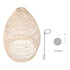 GloboStar® MALIBU 01811 Μοντέρνο Κρεμαστό Φωτιστικό Οροφής Μονόφωτο 1 x E27 Μπεζ Μπαμπού Καμπάνα D76 x H100cm - ledmania.gr