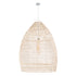 GloboStar® MALIBU 01811 Μοντέρνο Κρεμαστό Φωτιστικό Οροφής Μονόφωτο 1 x E27 Μπεζ Μπαμπού Καμπάνα D76 x H100cm - ledmania.gr